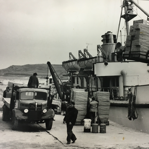 Freight being loaded onto Scillonian II - St Mary's Quay, Isles of Scilly