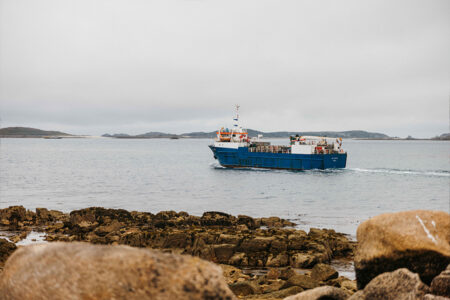 Gry Maritha departing St Mary's heading to Penzance