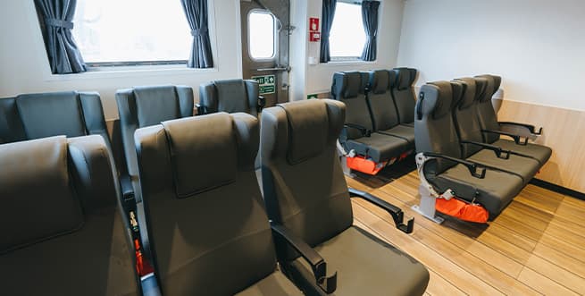 Inside Menawethan's passenger lounge