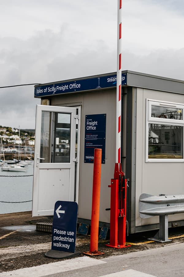 Isles of Scilly Freight office in Penzance, Cornwall