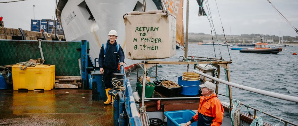 loading freight on to Lyonesse Lady