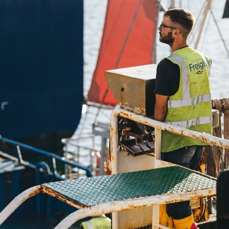 Lyonesse lady crew getting vessel ready