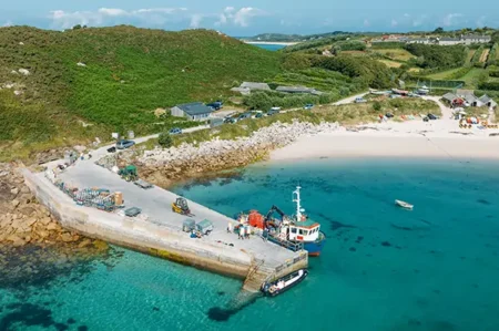Lyonesse Lady docked at Higher Town Quay, St Martin's - Isles of Scilly Freight