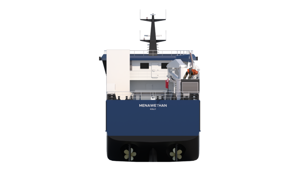 Menawethan - new freight vessel - exterior view 5 - ISOF