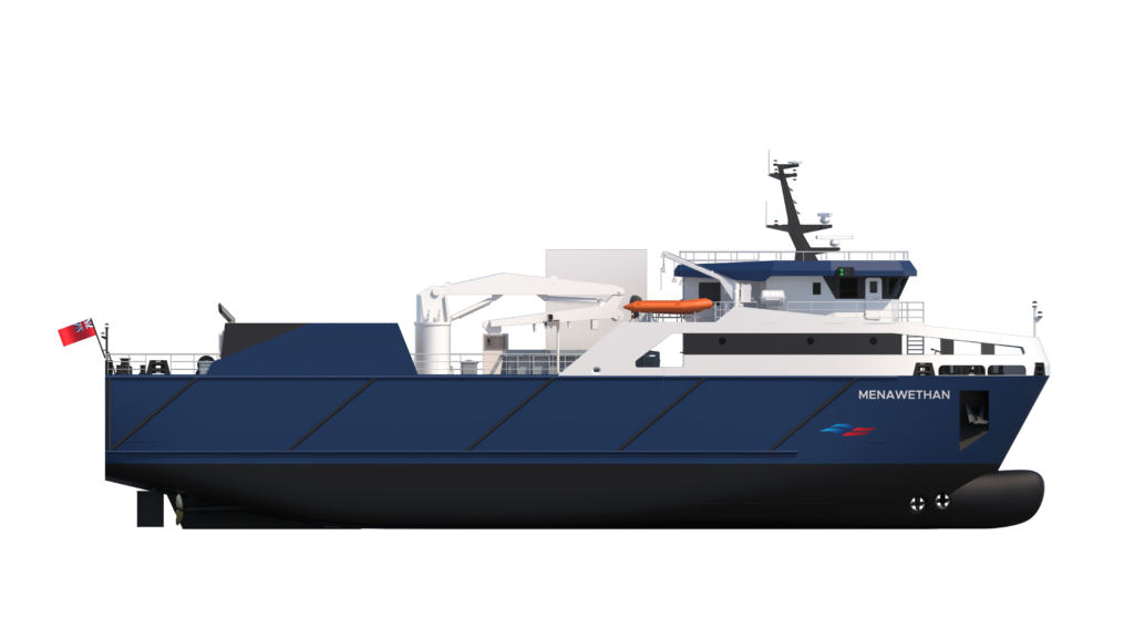 Menawethan - new freight vessel - exterior view 6 - ISOF