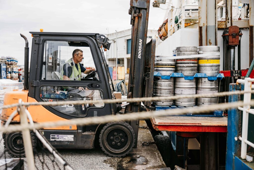 Freight being loaded onto Gry Maritha