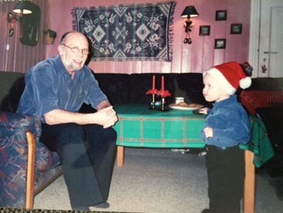 Tor Selvesden with Gry Maritha's son, Remy